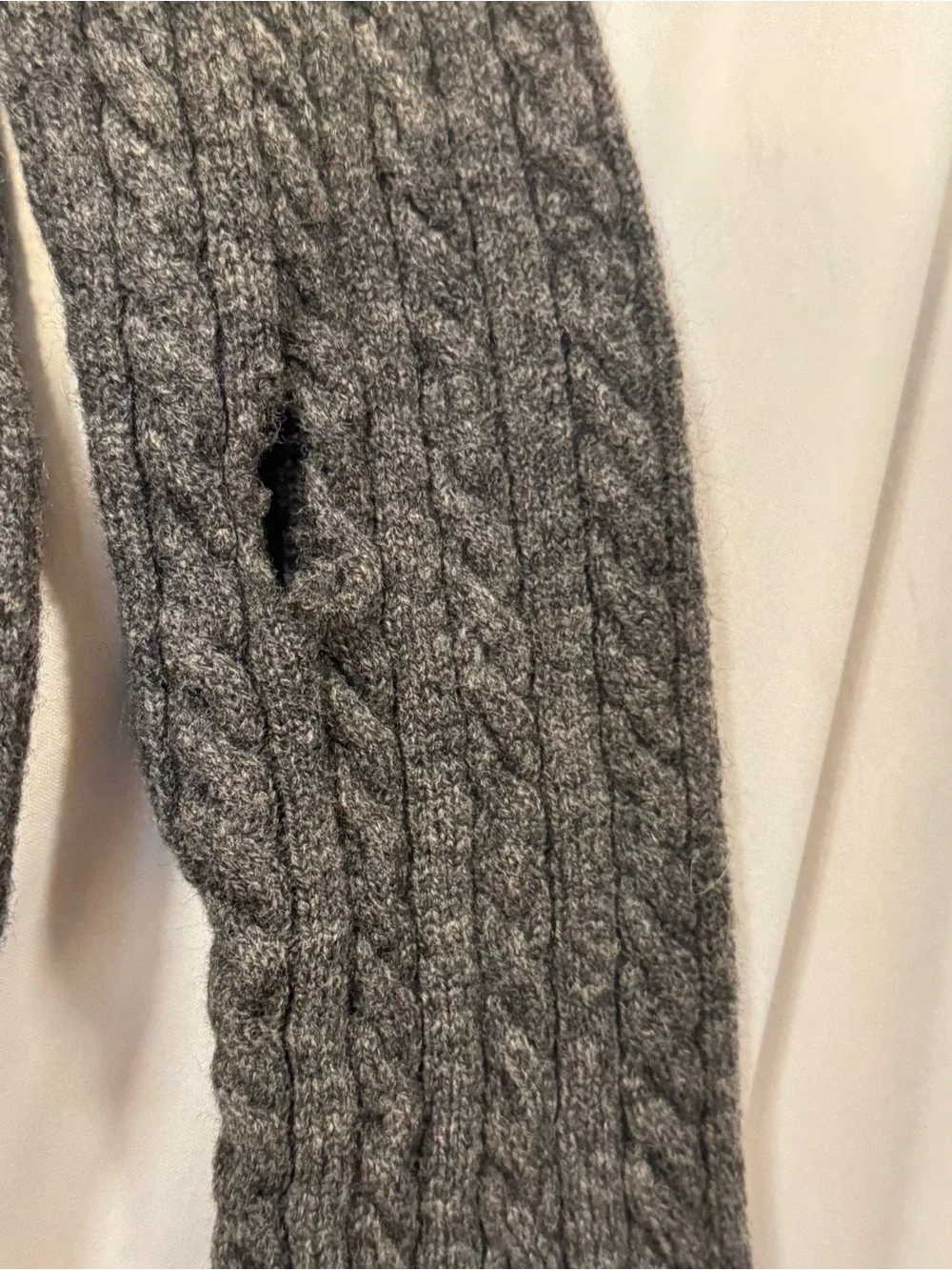 J. Crew Charcoal Cable-Knit Button Cardigan